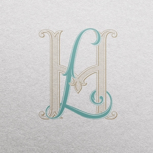 2-Letter Monogram (LH) | Digital Download Only - Wedding Monogram SVG, Personal Logo, Wedding Logo for Wedding Invitations
