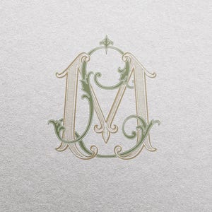 Wedding Monogram from Initials LM | Color editable vector design for wedding invitations, personalized gifts, and decor