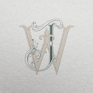 JW Wedding Monogram or Personal Logo | Color editable vector design for wedding invitations, personalized gifts, and decor
