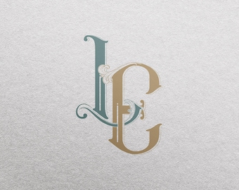 LE Wedding Monogram| Color editable and ready for Canva too - scalable vector design for wedding decor, invitations, and personalized gifts
