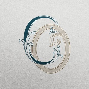 Wedding Monogram or Personal Logo with Initials CO | Color editable vector design for wedding invitations, personalized gifts, and decor