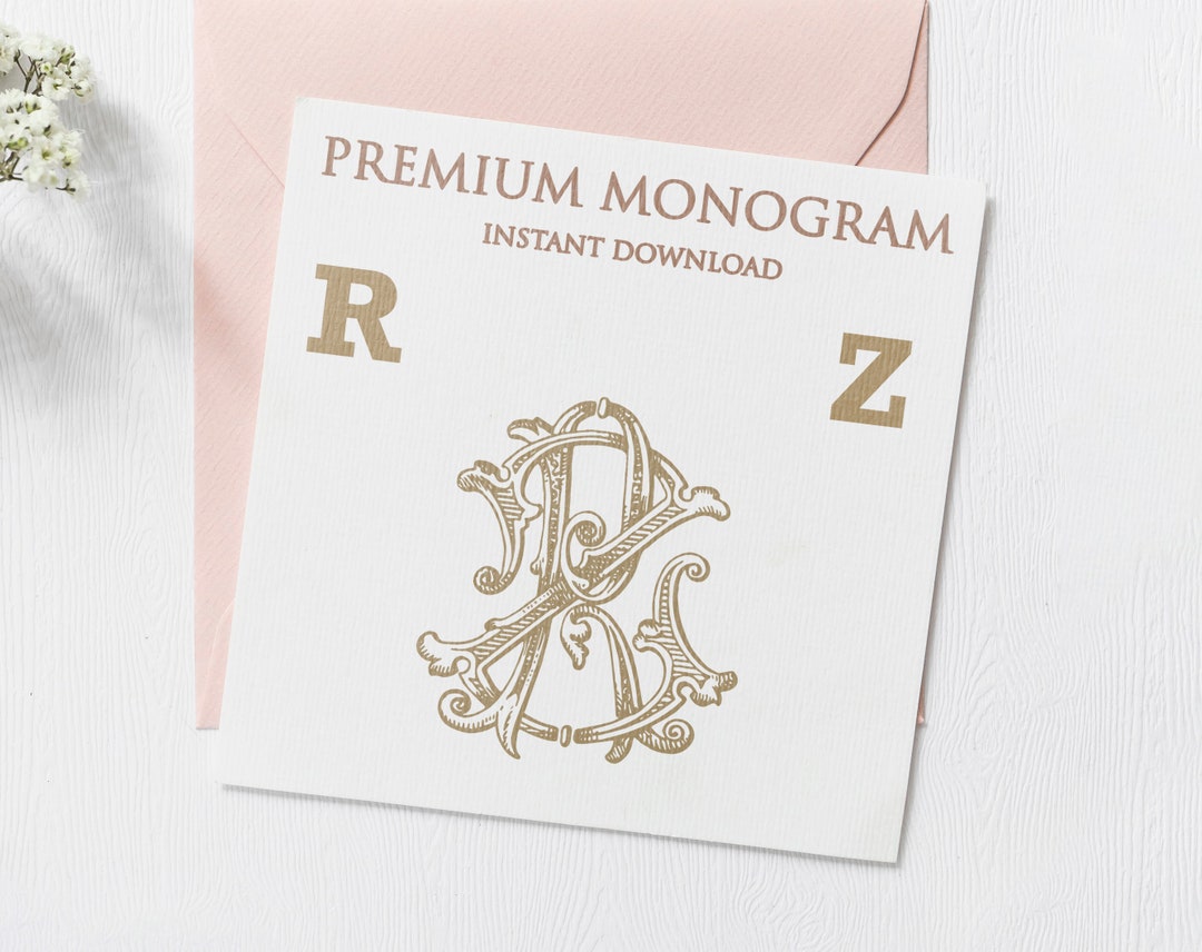 RZ ZR V.2 Wedding Duogram, Wedding Monogram | Wedding Logo | Invitation ...
