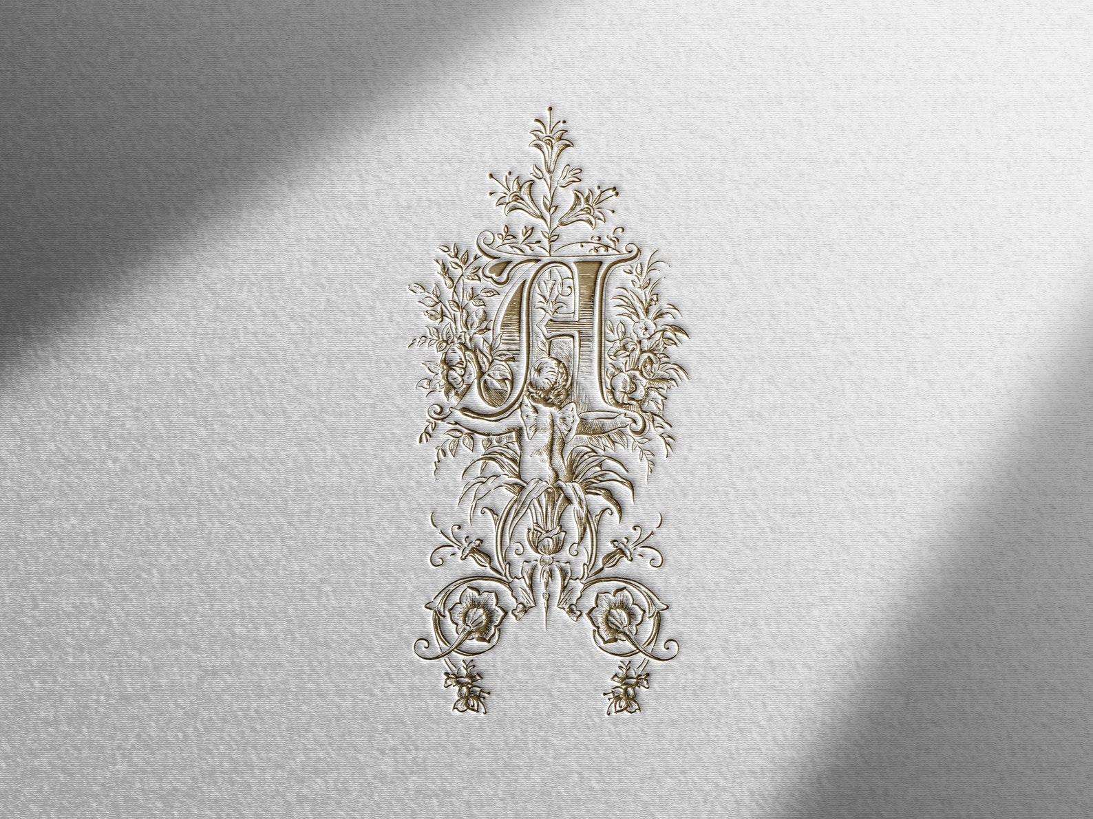 Victorian Era Monogram - Single Letter A, Vintage One Letter Monogram ...