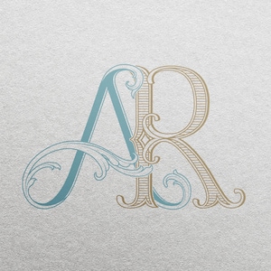 2-Letter Monogram (AR) | Digital Download Only - Wedding Monogram SVG, Personal Logo, Wedding Logo for Wedding Invitations