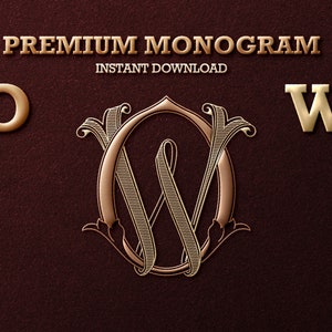 2 Letter Monogram with Letters OW | Digital Download - Wedding Monogram SVG, Personal Logo, Wedding Logo for Wedding Invitations