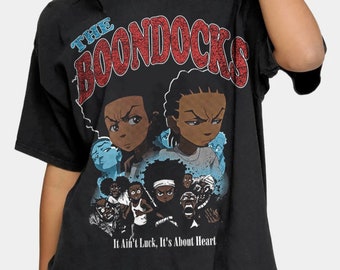 black cartoon characters shirt
