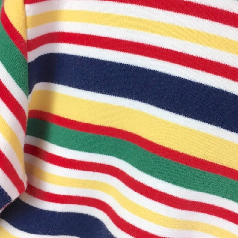 Vintage 90s Hip Hop Striped T Shirt Single Stitch Large