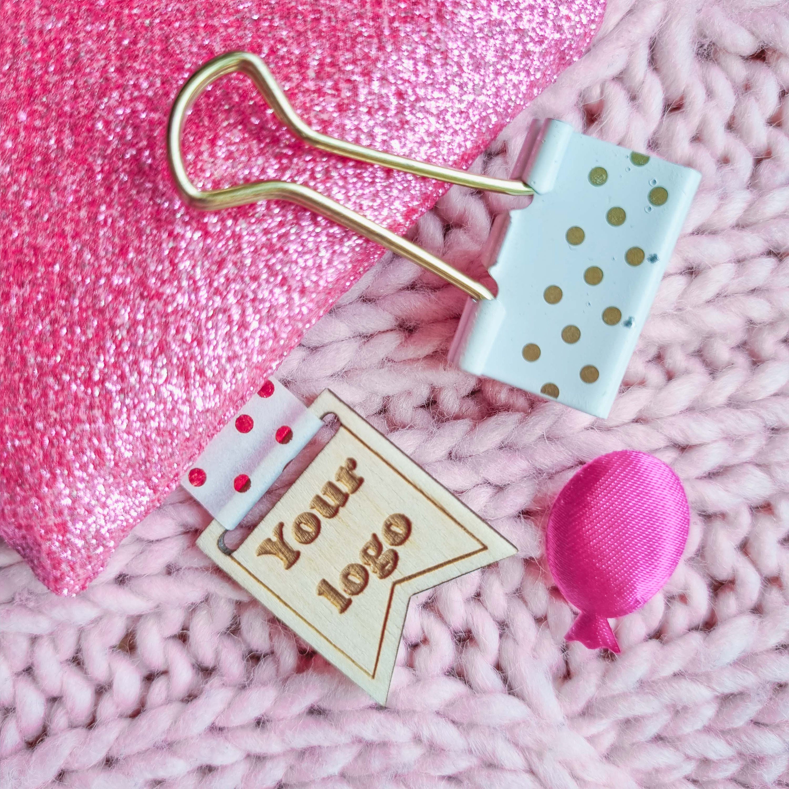 Flag label with logo personalized banner from plywood Etsy