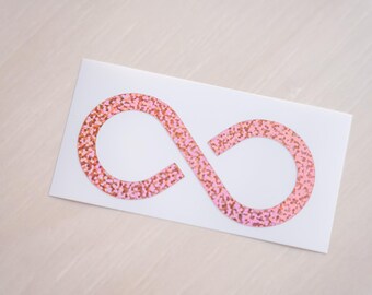 Infinity Symbol Decal | Cute Holographic Shiny Vinyl Decal | Customize Laptop, Tablet, Switch, Computer and more!