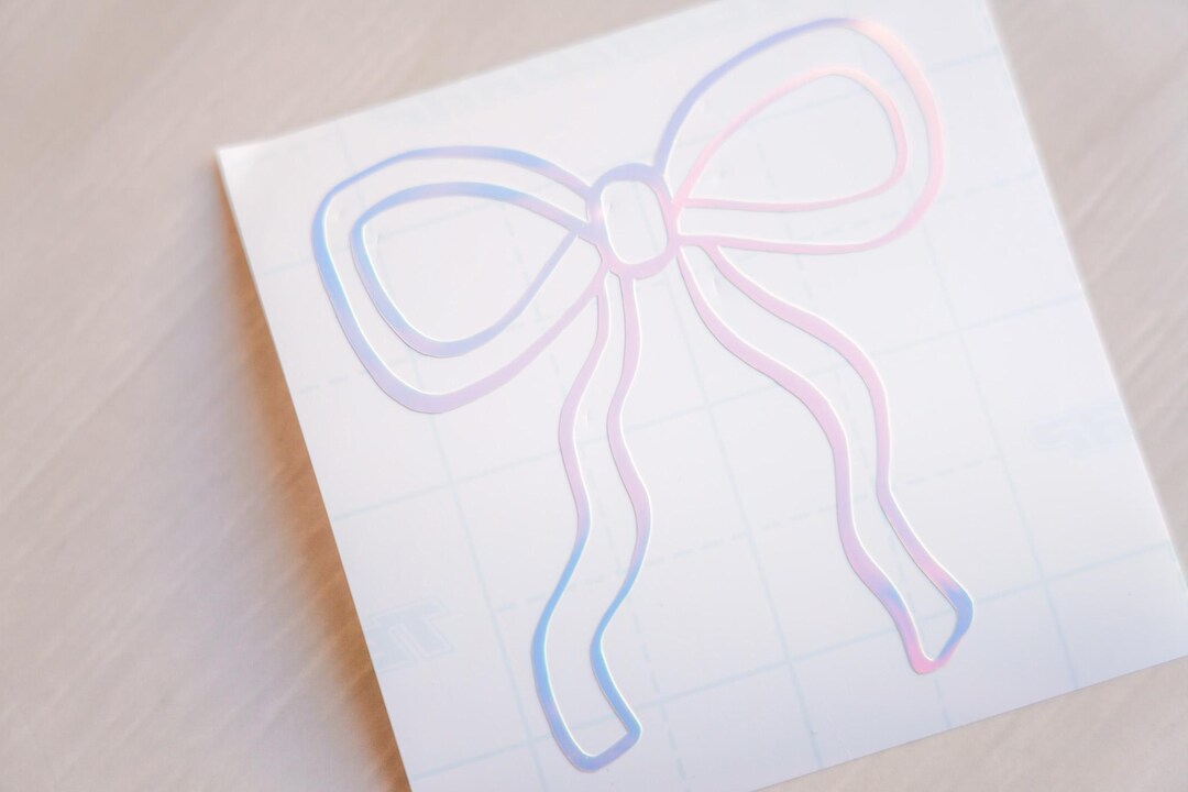 Holographic Dainty Ribbon | Kawaii Anime Holographic Shiny Vinyl Decal ...