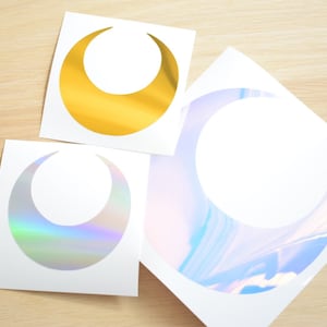 Sailor Moon Crescent Moon Vinyl Decal | Holographic Shiny Vinyl | Great for cars, phones, laptop, tablet, Switch, and more!