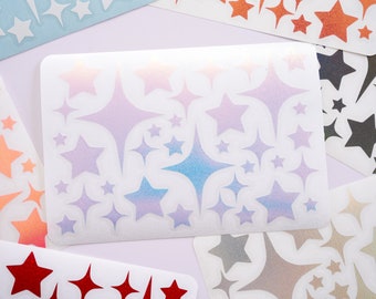 Variety Stars and Sparkles Holographic Decal Sheet | Great for Laptop, Tablet, Switch, Phone, Computer, and more!