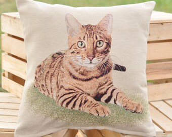 Bengal Cat Cushion Bengal Cat Cushion Cover Choice of sizes Handmade