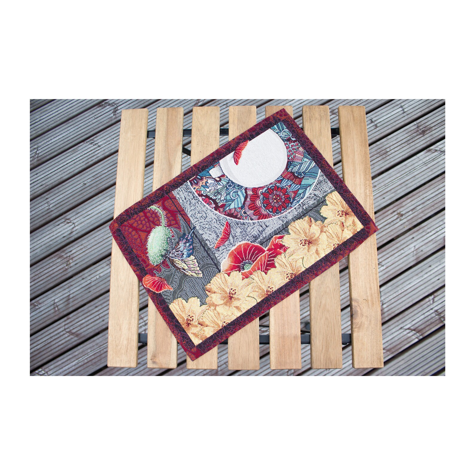 Tapestry Placemats Set of 2 4 or 6 With Poppies Flowers. Etsy