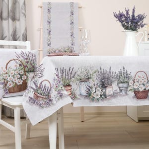 Tapestry Tablecloth Lavender Harmony | Table Cover | Modern home decor | Housewarming gift