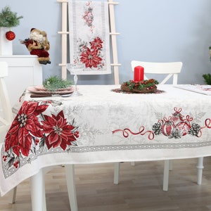Christmas Tapestry Tablecloth: Festive Winter Ornament Decoration