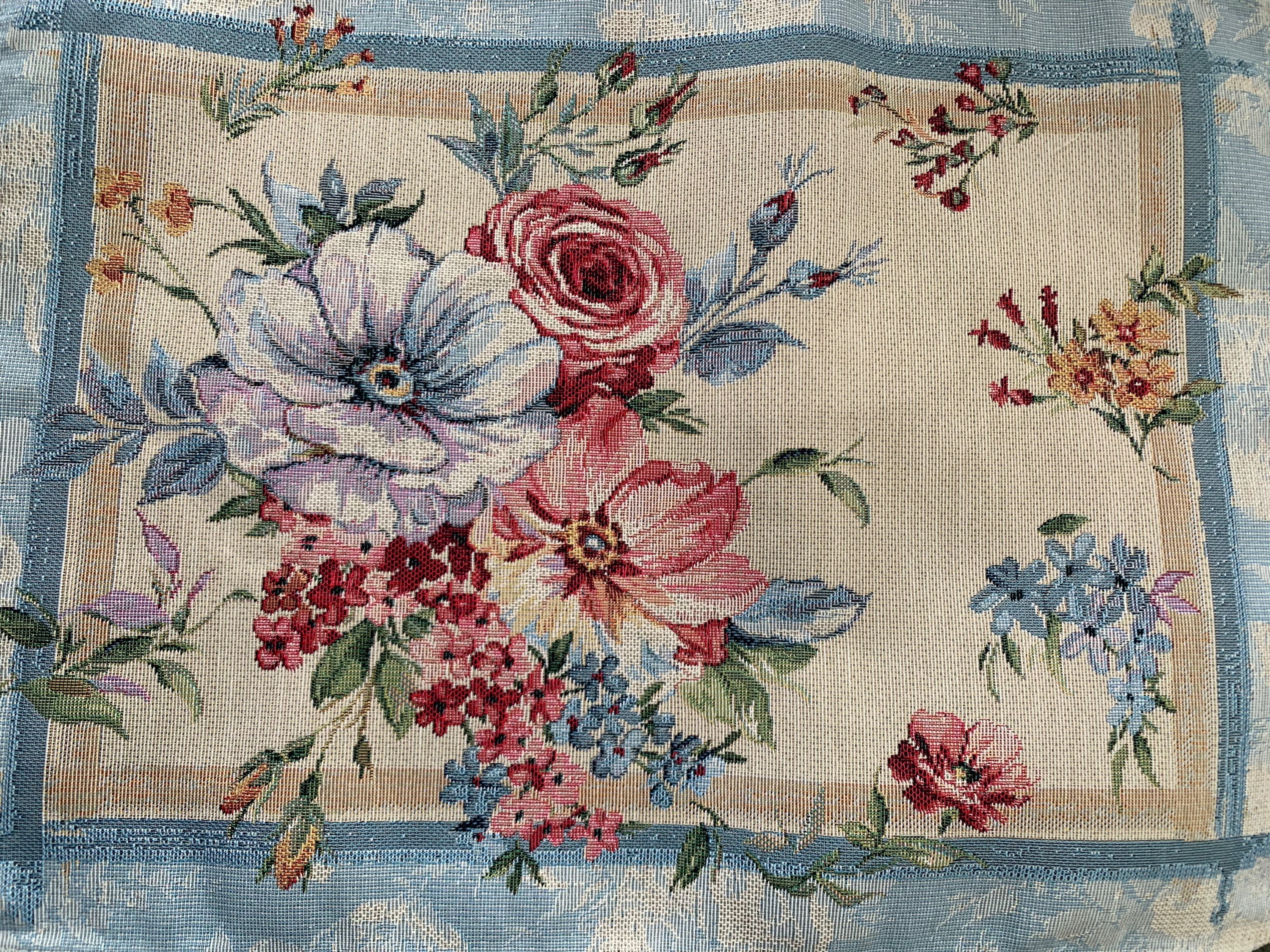 Set of 2 4 6 or 8 Blue Tapestry Placemats With Peony Etsy