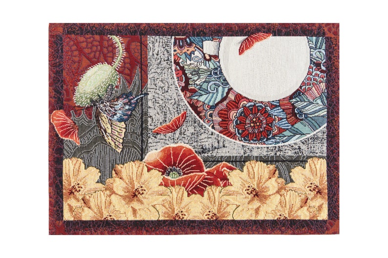 Tapestry Placemats Set of 2 4 or 6 With Poppies Flowers. Etsy
