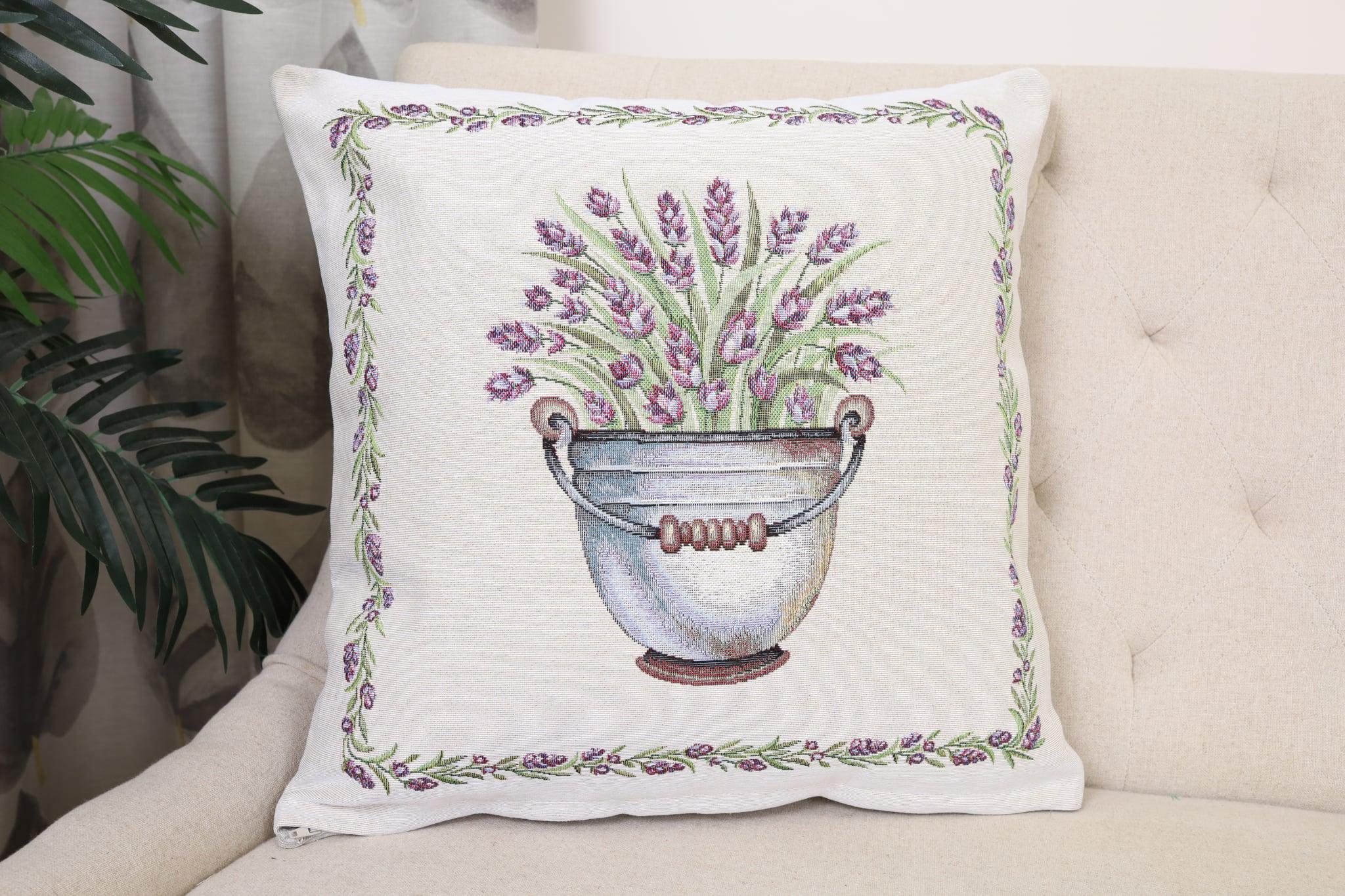 Lavender Amazement Double-Sided Cushion Cover | 18x18" pillow cover | Tapestry throw pillow | Modern home decor | Sleek pillowcase