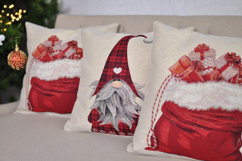 Christmas Santa sack Throw pillow Christmas Santa gift bag Etsy