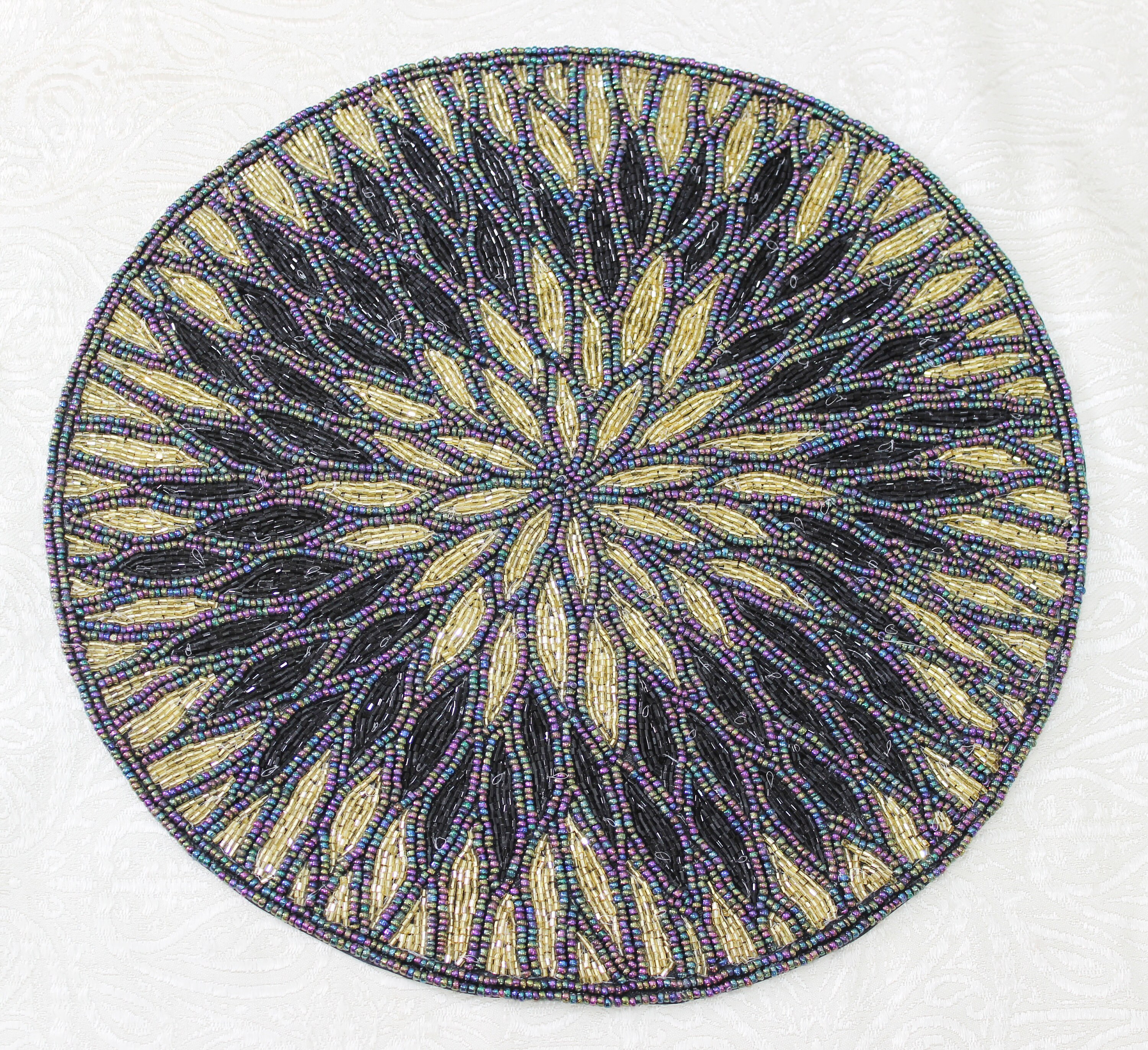 Iridescent Handmade Hand Beaded Table Runner 88cm X 33cm - Gift Wrapped ...