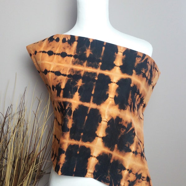 Cotton Bandana, Hand Dyed Fabric Gradient in Fire Color Range, Headband