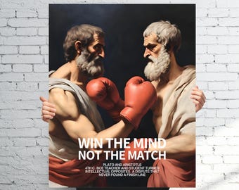Poster sulla mitologia greca / Gli antichi greci Platone e Aristotele / Regalo motivazionale / Download digitale