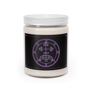 MADE TO ORDER - V1 Custom Colour Demon Sigil Scented Candle - Soy Wax, White Lid, 9oz