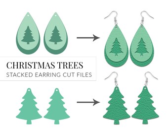 Download Christmas Tree Earring Svg Etsy