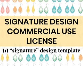 Small Business Commercial Use License for (1) Signature Template SVG from Amy Romeu