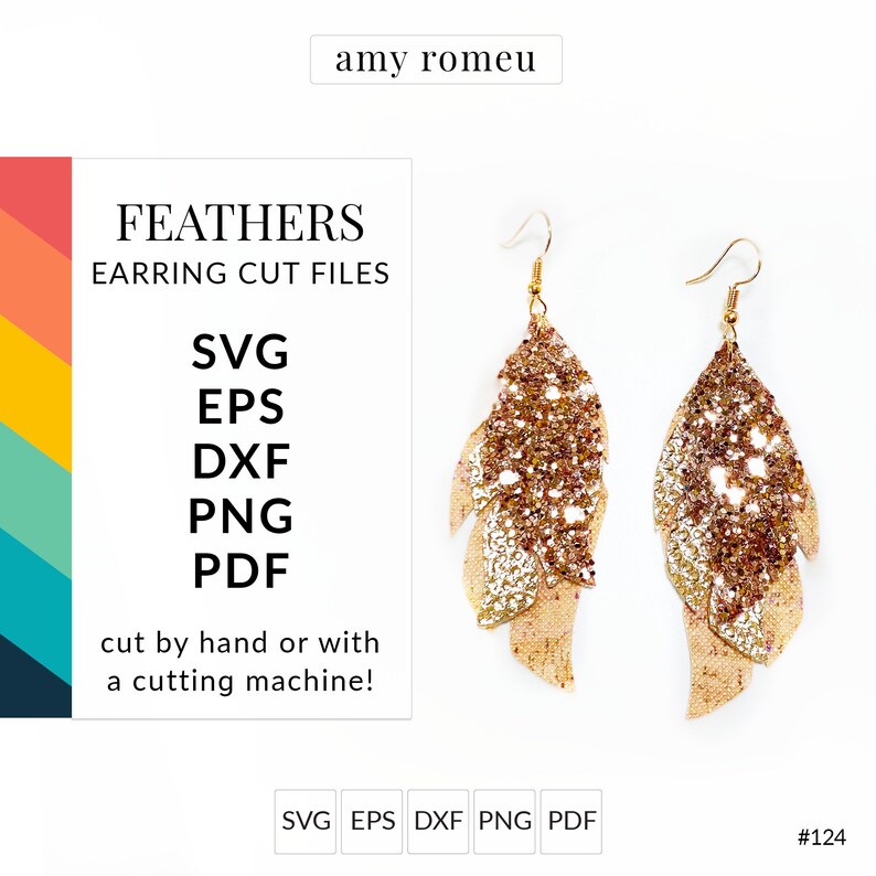 Download Feather Stacked Earring SVG Earring SVG Bundle Cricut Cut | Etsy