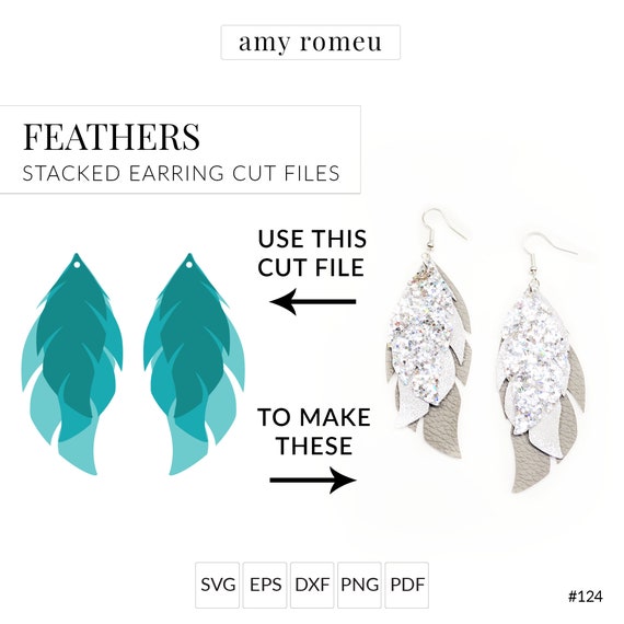 Download Feather Earrings Svg Files Feather Faux Leather Earring Svg Etsy SVG, PNG, EPS, DXF File