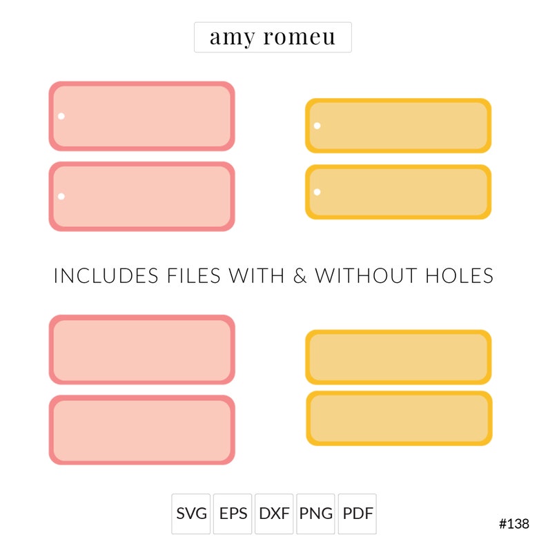 Download Layered Rectangle Keychain SVG File Bundle Leather ...