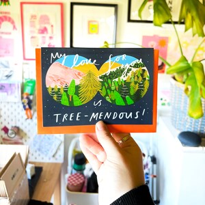 My Love For You is Tree-Mendous Valentijnskaart/Valentijnswenskaart