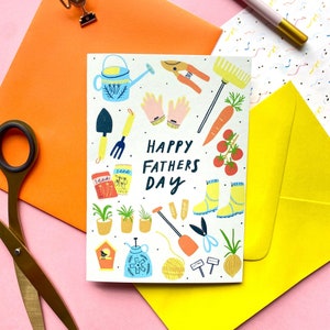 Gardening Fathers Day Greeting Card/ Happy Fathers Day image 1