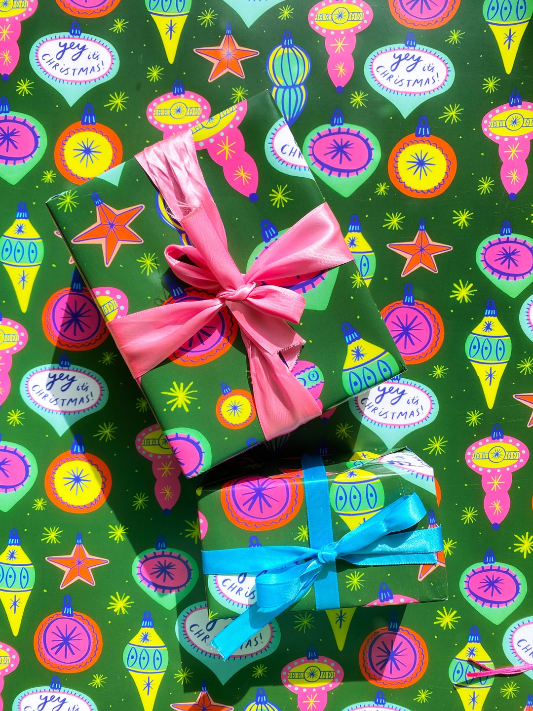 Yey It's Christmas Gift Wrap Sheets/ Christmas Wrapping Etsy