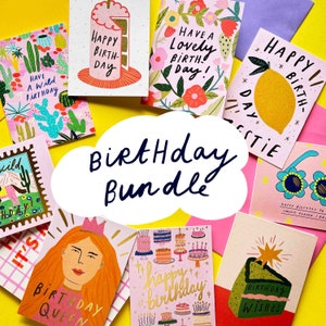 6 Birthday Greetings Card Bundle