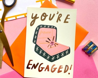 Engagement Card, you’re engaged, wedding card