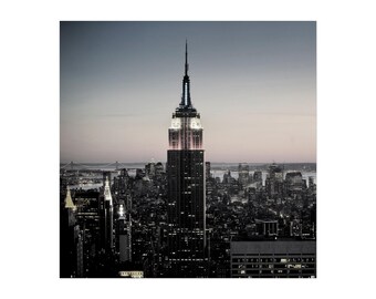 The Empire State Building - Photographed in 2003 from the Top of the Rock, New York City.