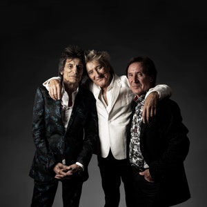 Small Faces Limited Edition Print - Rod Stewart Ronnie Wood & Kenney Jones