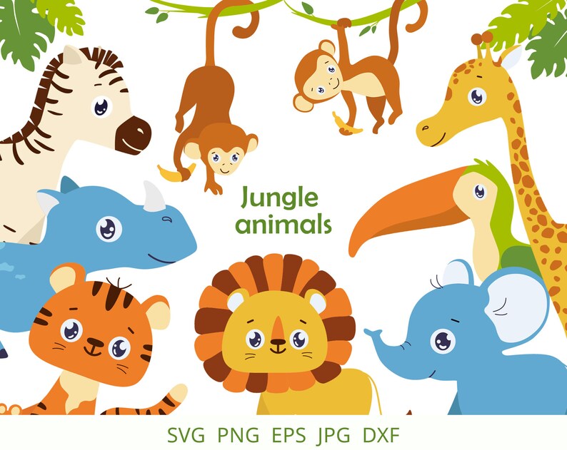 Download Safari Svg Jungle Nursery Safari Nursery Jungle Animal Svg Elephant Svg Tiger Svg Lion Svg Safari Baby Shower Zebra Svg Clip Art Art Collectibles