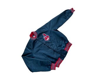 Blouson aviateur en satin de baseball Chalk Line MLB des années 90, taille L