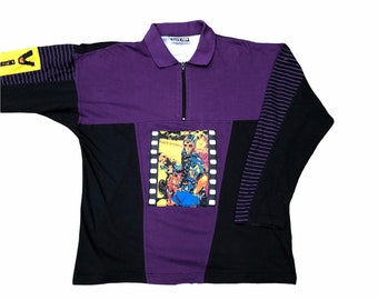 Rare!! LAD MUSICIAN Flowers 03 Long Sleeve Polo Shirt Small Size