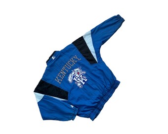 Veste de survêtement coupe-vent Starter Kentucky Wildcats des années 90, coupe L