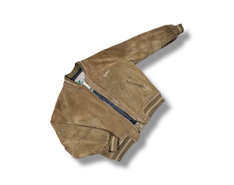 90s Diesel leather bomber jacket suede vintage size XL