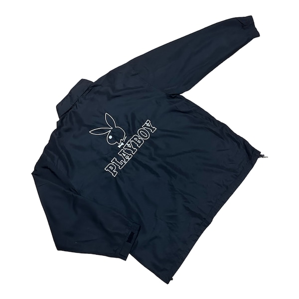 veste de survêtement coupe-vent Playboy vintage des années 90 XL