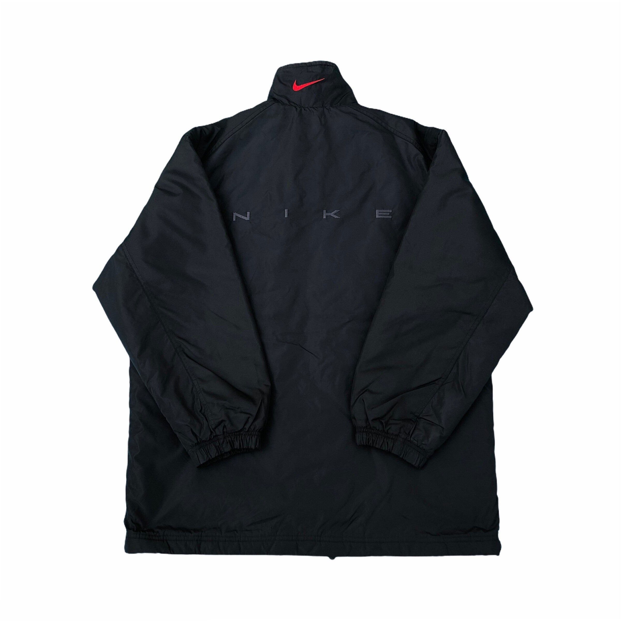【USED】 90s NIKE setup jacket black GX1.0 Vintage 90's Nike The Athletic Dept Y2K Black Swoosh Full