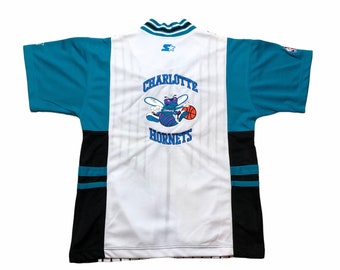 Maglia vintage anni '90 NBA Starter Charlotte Hornets taglia M