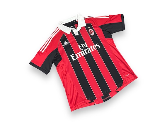 Authentic Adidas Ac Milan Football Shirt Soccer Jersey Size