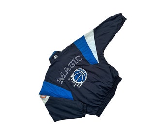 Veste de survêtement coupe-vent Starter Orlando Magic des années 90 vintage taille M fit L